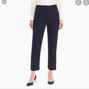J. Crew Pull-On Easy Pants in Navy Blue Matte Crepe